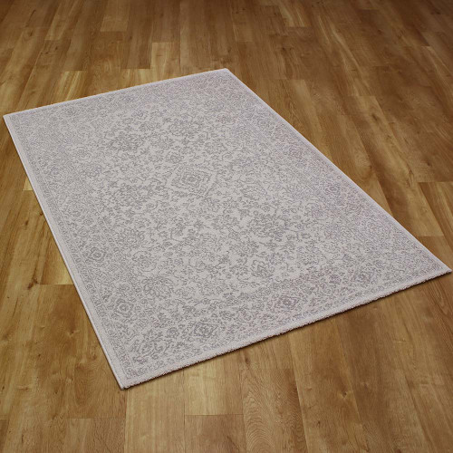 Geo Cream Silver Rug 6121