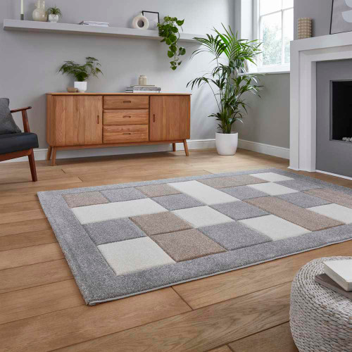 Modern Brooklyn Rug BRK04 Grey Beige