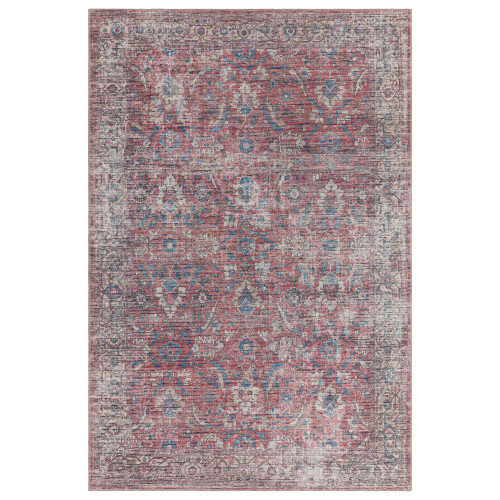 Red Blue Persian Washable Rug Kaya Mona KY10