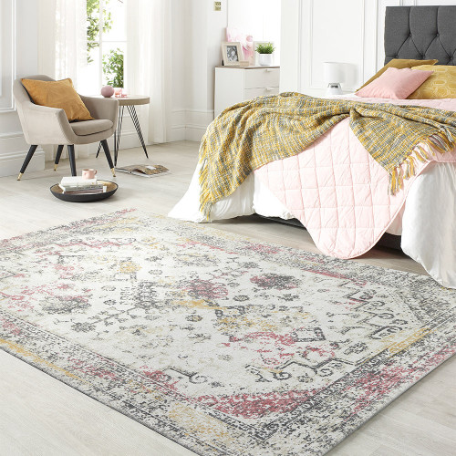 Origins Vogue Pink Ochre Faded Heritage Rug