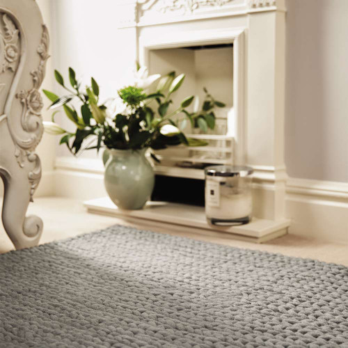 Rug Guru Fusion Dove Grey Wool Weave Rug