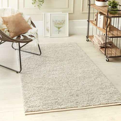 Origins La Playa Silver Wool Textures Rug