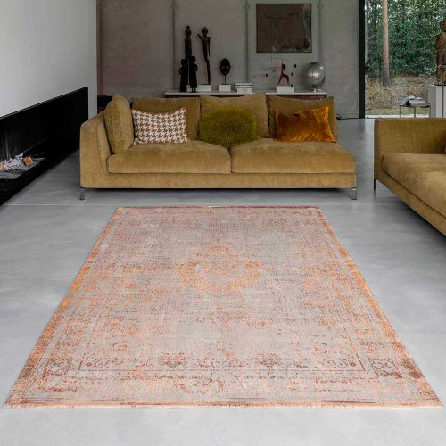 Medallion Salmon 9067 Indoor Outdoor Washable Eco Rug