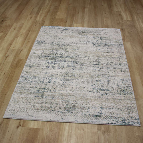 Stella Blurry Metallic Gold Teal Rug
