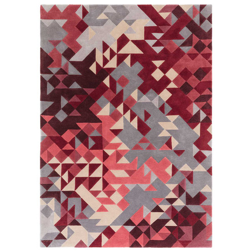 Enigma Wool Rug Red Multi Geometric
