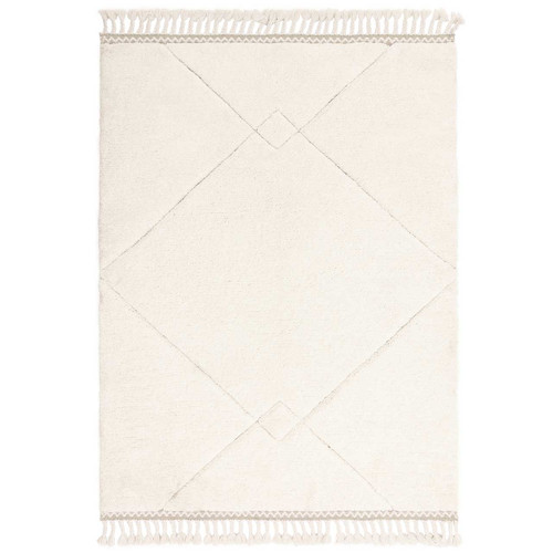 Fes FE03 Moroccan Style Plain Fringed Rug