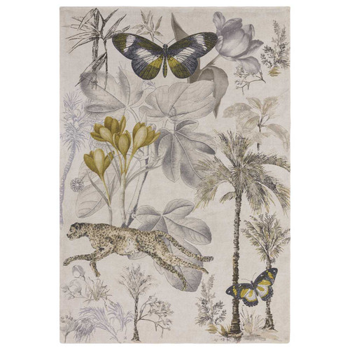 Botany Charcoal Chartreuse Clarke & Clarke Rug