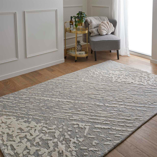 Hampton Tokyo Light Blue Ivory Wool Rug