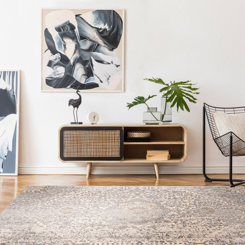 Brintons Tempo Natural Huviel Grey Wool Rug
