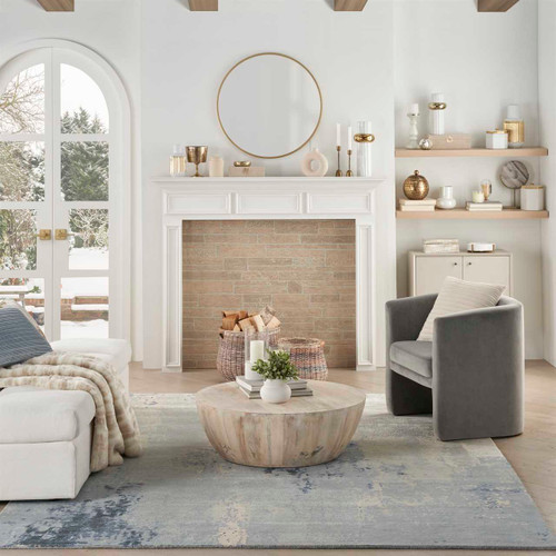 Luxury Silk Shadow SHA21 Blue Sky Premium Rug