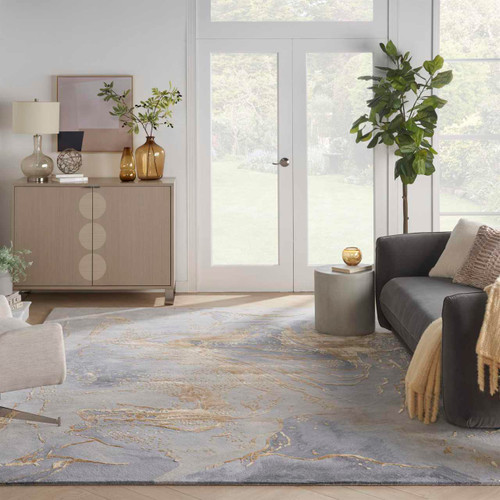 Prismatic PRS28 Grey Gold Wool Rug