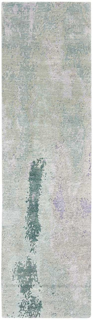 Luxury Silk Shadow SHA22 Blue Green Premium Rug Runner