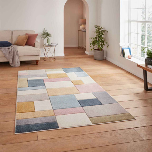 Matrix G0561 Multi Pastal Carved Rug