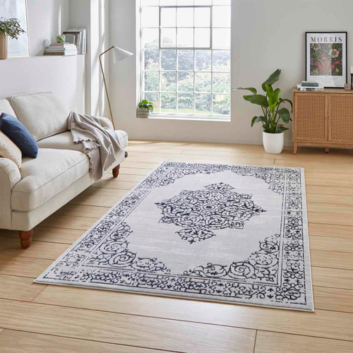 Artemis B9076A Blue Silver Silky Rug