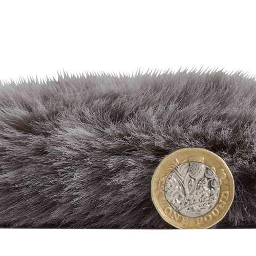 Super Teddy Grey Soft Faux Sheepskin