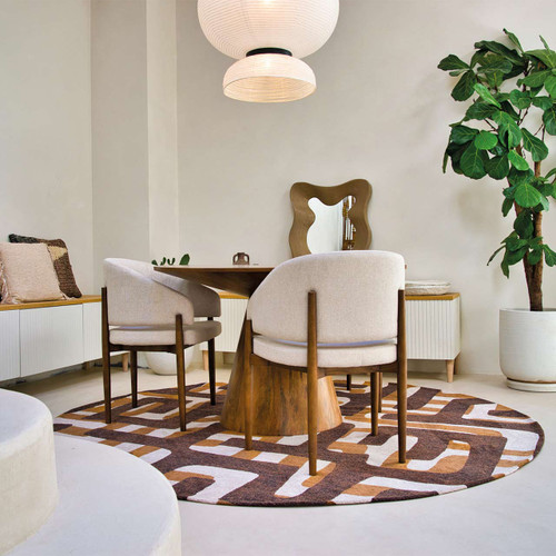 Kuba Bison Brown Thin Rug 9335 LDP