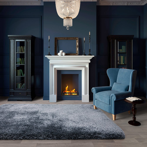 Ultra Thick Plush Shaggy Rug Airforce Blue