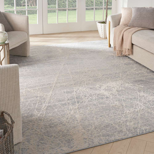 Exhale Abstract Modern Rug EXL02 Ivory Grey