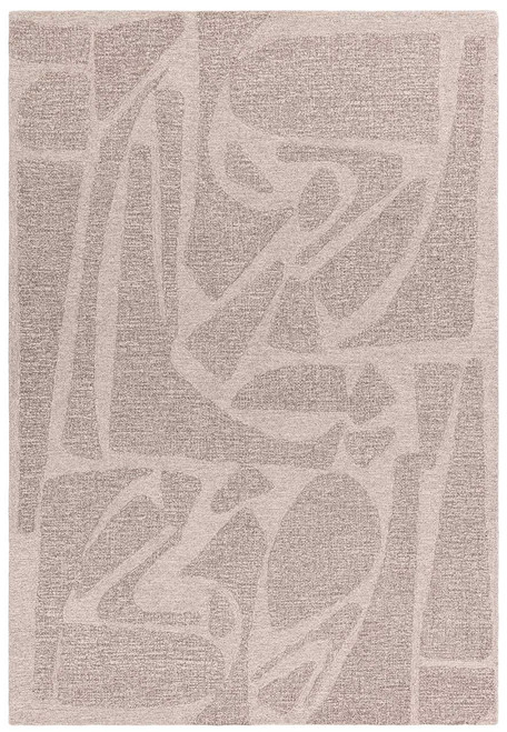 Loxley Stone Grey Loop Pile Hand Tufted Wool Rug