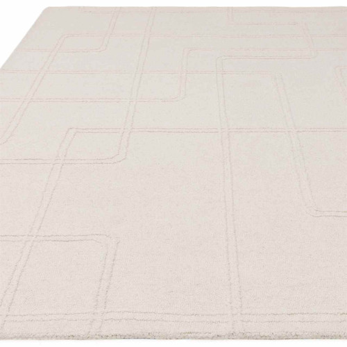 Ada Ivory Wool Loop Pile Indian Carpet Rug
