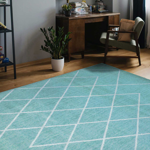 Maestro Berber Rug Teal Geometric