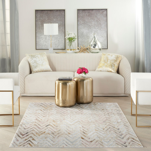 Glitz GLZ05 Multicolour Luxury Glossy Rug Runner