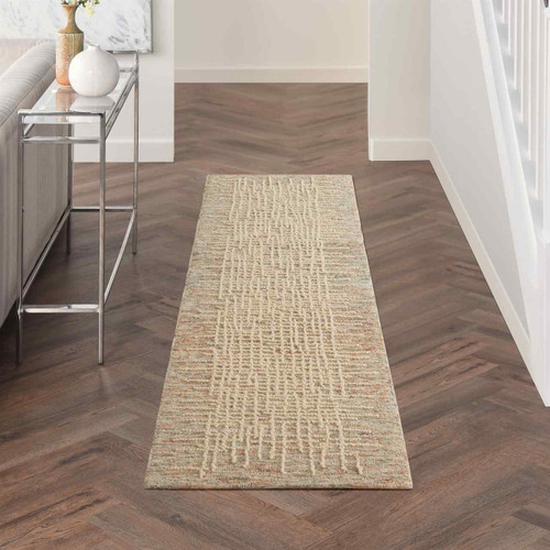 Colorado CLR03 Beige Multicolour Wool Rug Runner