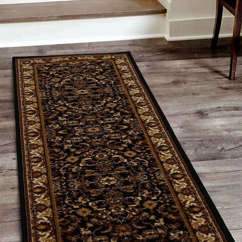 Maestro Beluchi Black Rug Runner