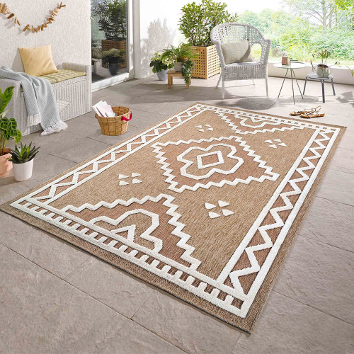 Harper Diamond Indoor Outdoor Cream Rug