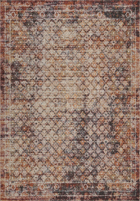 lattice multi-colour rug portrait