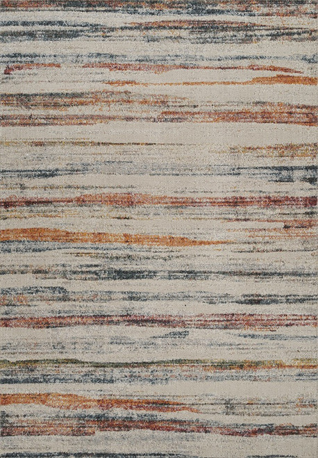 stripe multi-colour rug portrait