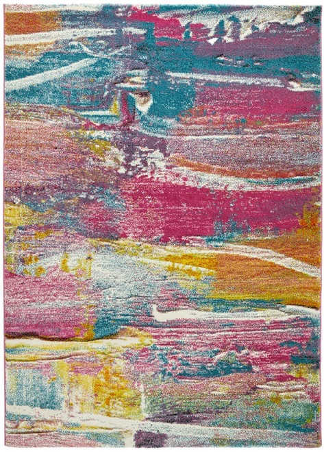 multicolour abstract rug portrait