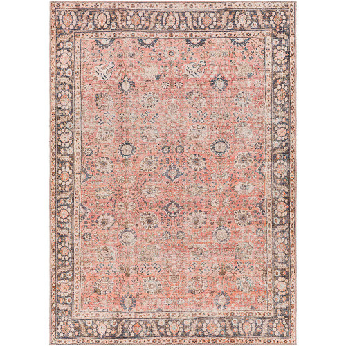 orange traditional rug portrait