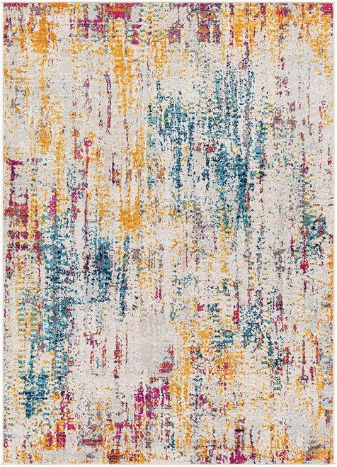 multicolour abstract rug portrait
