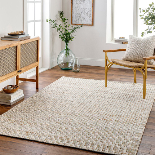 Priya Modern Jute Wool Beige Rug