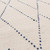 Nepal Cream Blue Linear Rug Indian Wool
