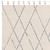Nepal Cream Blue Linear Rug Indian Wool