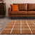 Albany Wool Rug Grid Rust White