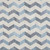 Coral Blue Geometric Waves Washable Rug
