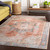 rust traditional rug in a room with matching decor