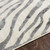 charcoal zebra pattern rug closeup detail
