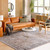 brown traditional rug in a room with matching decor