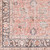 orange traditional rug closeup corner on wood floor