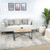 ivory black scandi rug in a room with matching decor