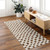 ivory brown scandi rug in a room with matching decor
