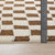 ivory brown scandi rug pile height on wood floor