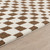 ivory brown scandi rug closeup detail