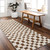 ivory brown scandi rug in a room with matching decor