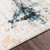 blue abstract rug closeup detail