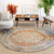 orange traditional rug in a room with matching decor